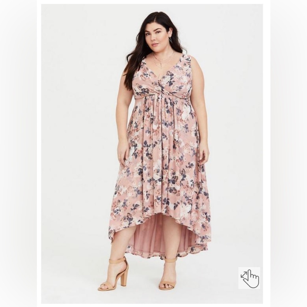 Torrid Maxi Chiffon High Low Dress Size 22